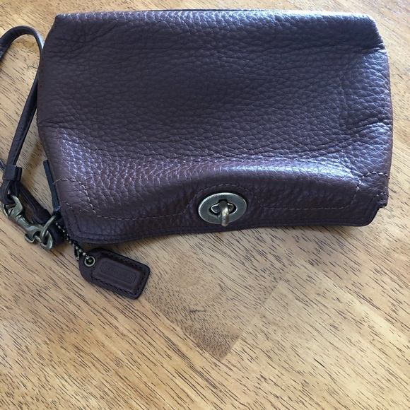 Coach Leather Wristlet
